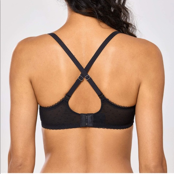 🆕 Sexy Lace Bra Underwire Balconette Unlined Demi Sheer Plus Size - Picture 2 of 3